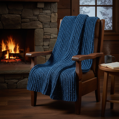 Ocean Rib Crochet Blanket Pattern (PDF Download)