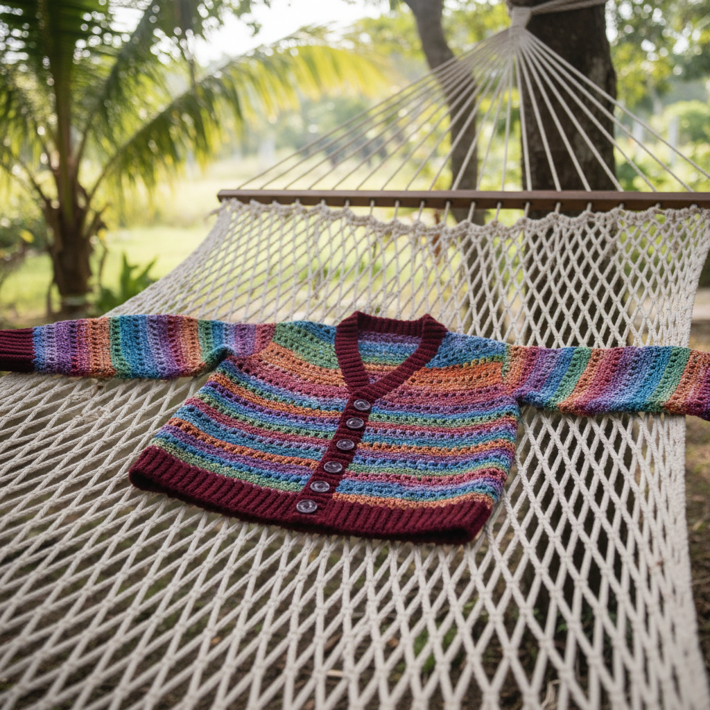 Rainbow Breeze Crochet Cardigan Pattern (PDF Download)