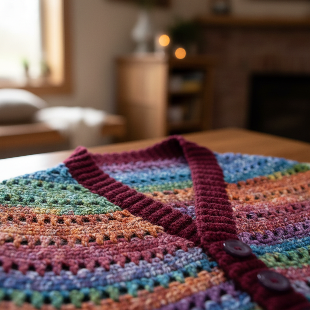 Rainbow Breeze Crochet Cardigan Pattern (PDF Download)