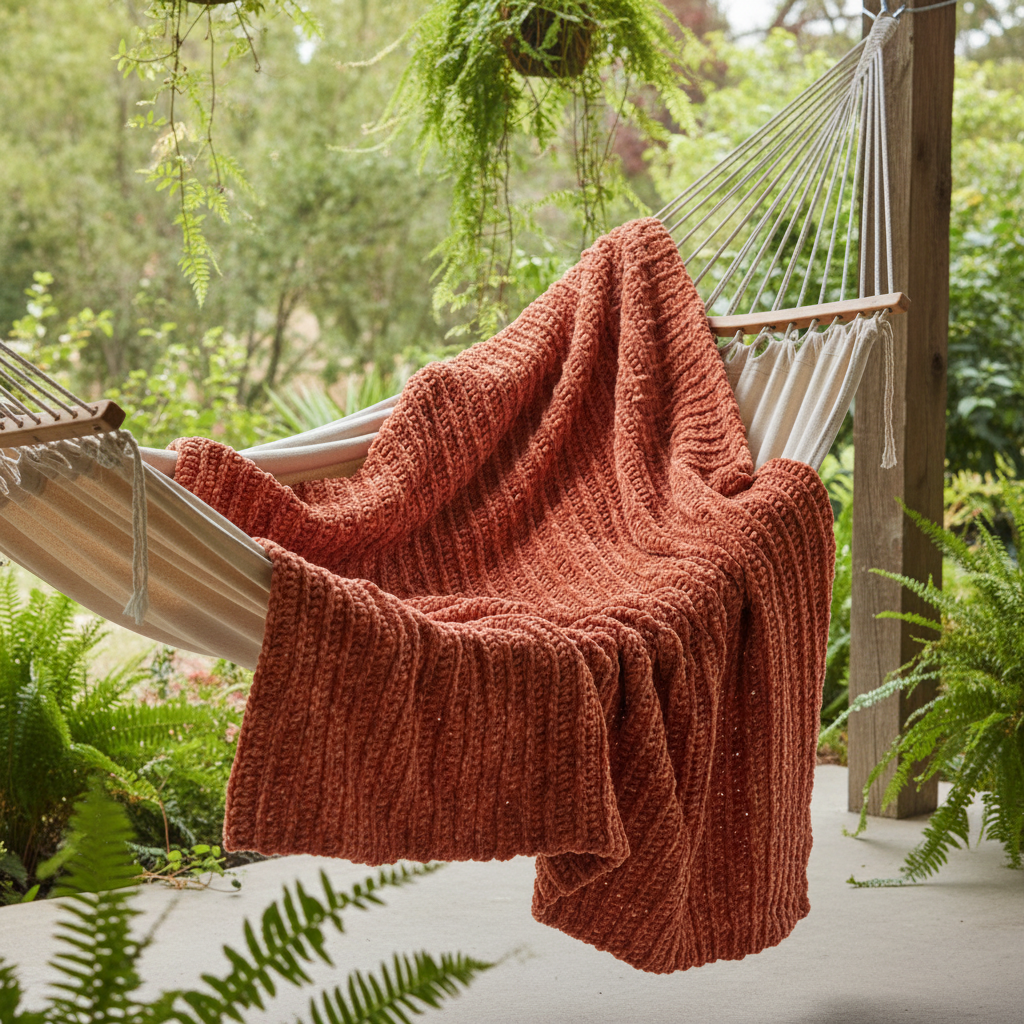 Serene Waves Crochet Throw Pattern (PDF Download)