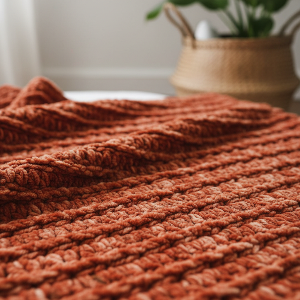 Serene Waves Crochet Throw Pattern (PDF Download)