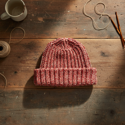 Simple Ribbed Crochet Beanie Pattern (PDF Download)