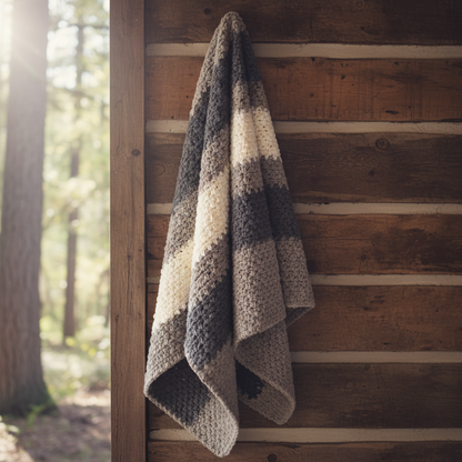 Slate Quiet Nest Crochet Blanket Pattern (PDF Download)