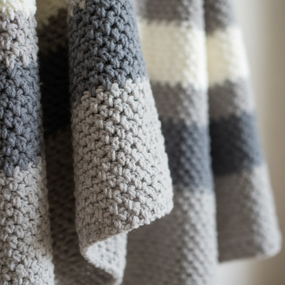 Slate Quiet Nest Crochet Blanket Pattern (PDF Download)