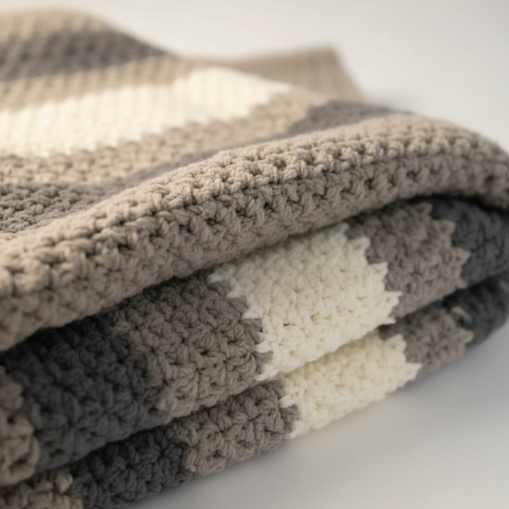 Slate Quiet Nest Crochet Blanket Pattern (PDF Download)