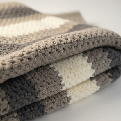 Slate Quiet Nest Crochet Blanket Pattern (PDF Download)