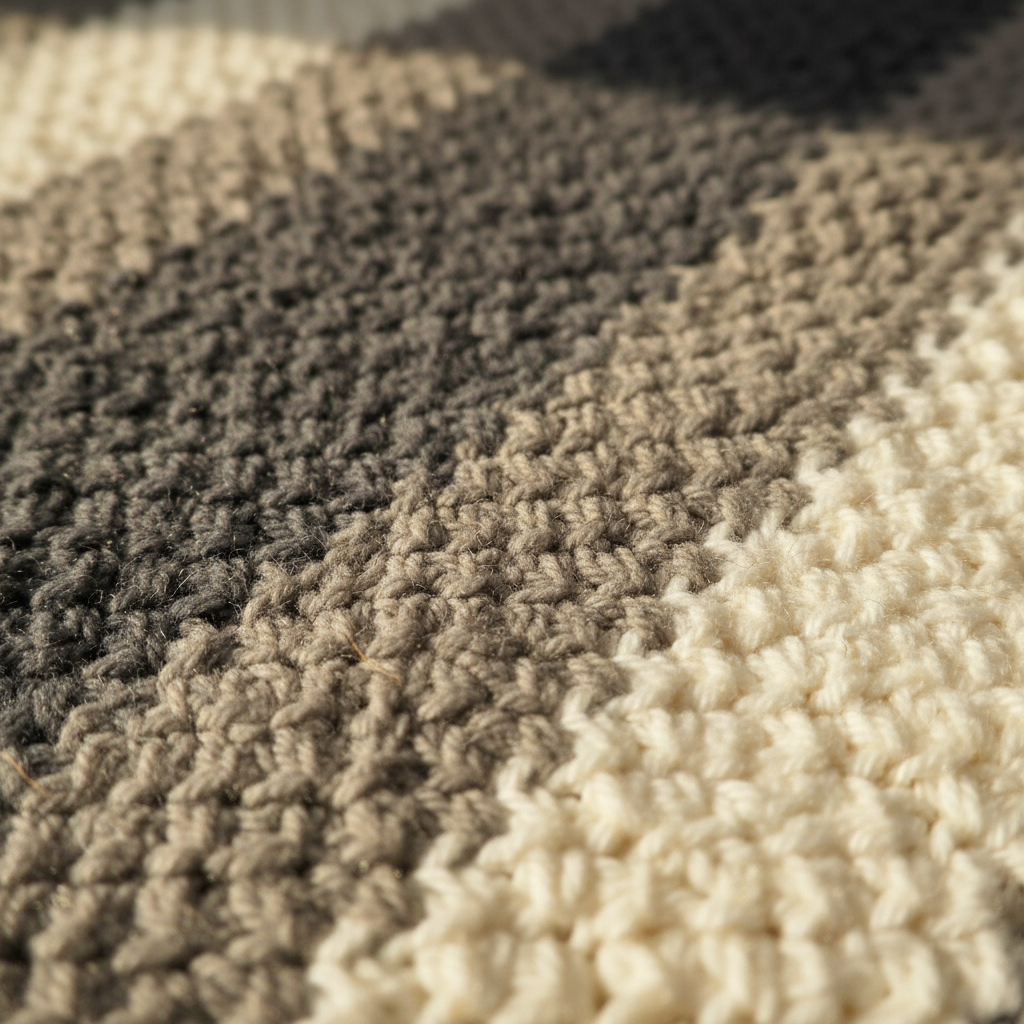 Slate Quiet Nest Crochet Blanket Pattern (PDF Download)