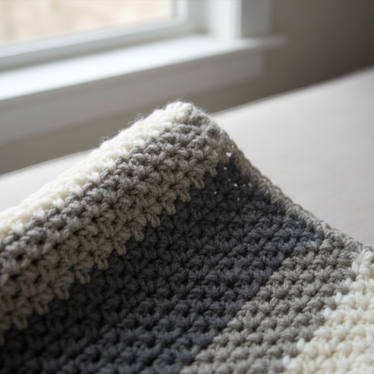 Slate Quiet Nest Crochet Blanket Pattern (PDF Download)