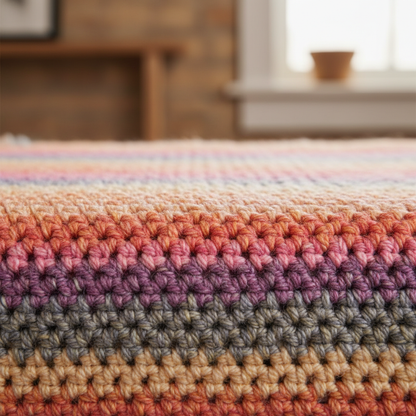 Textured Single Crochet Blanket Pattern (PDF Download)