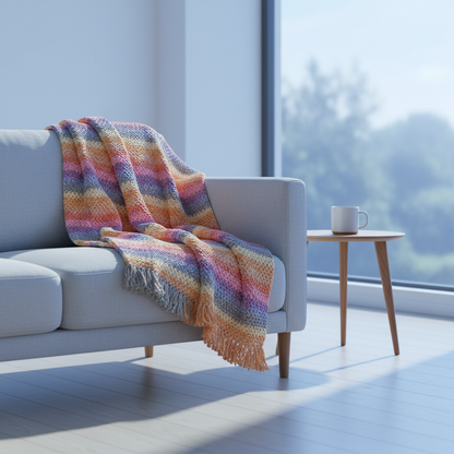 Textured Single Crochet Blanket Pattern (PDF Download)