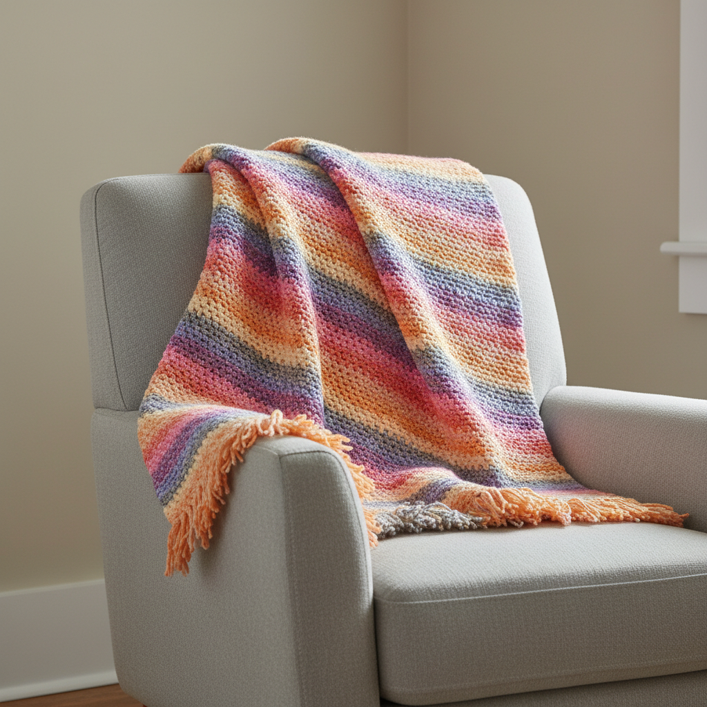 Textured Single Crochet Blanket Pattern (PDF Download)