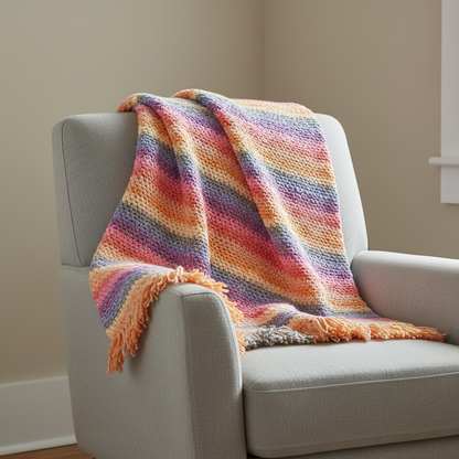 Textured Single Crochet Blanket Pattern (PDF Download)
