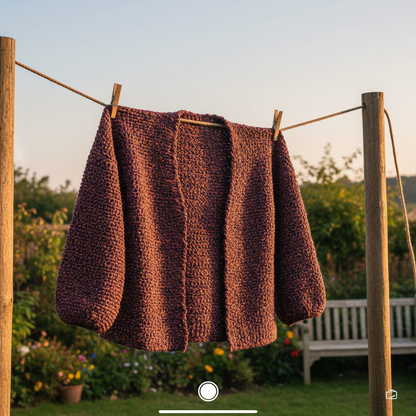 Twilight Mix Cozy Crochet Cardigan Pattern (PDF Download)