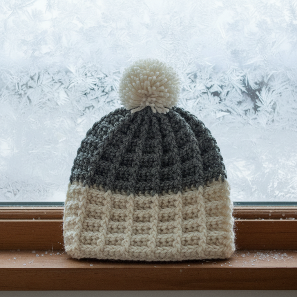 Waffle Stitch Crochet Hat Pattern (PDF Download)