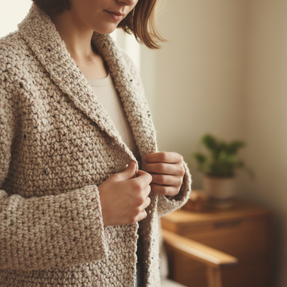 Warm Everyday Crochet Cardigan Pattern (PDF Download)