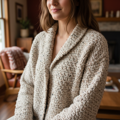Warm Everyday Crochet Cardigan Pattern (PDF Download)