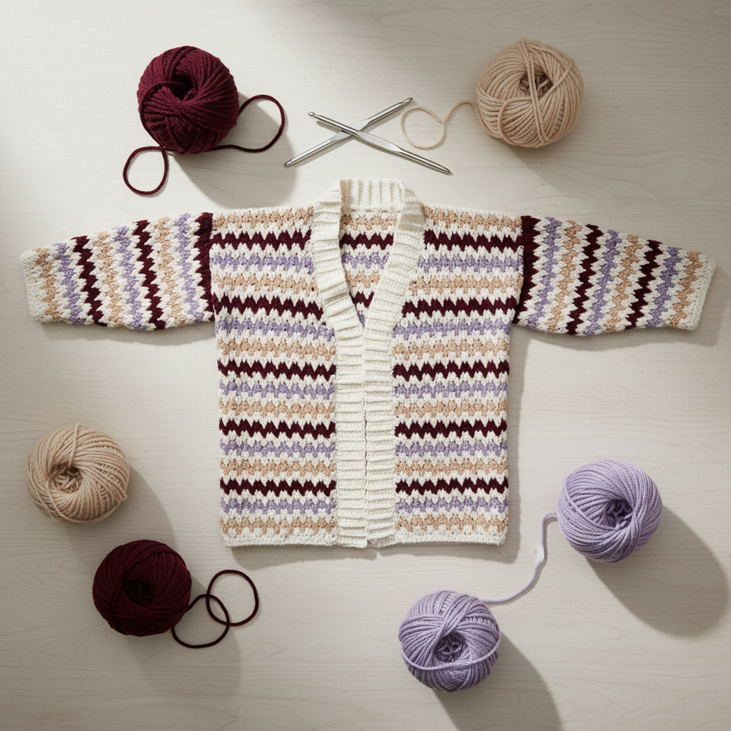 Zigzag Rebel Crochet Cardigan Pattern (PDF Download)