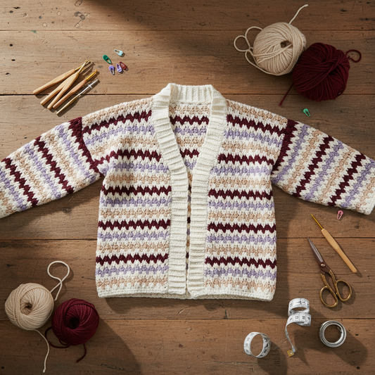 Zigzag Rebel Crochet Cardigan Pattern (PDF Download)