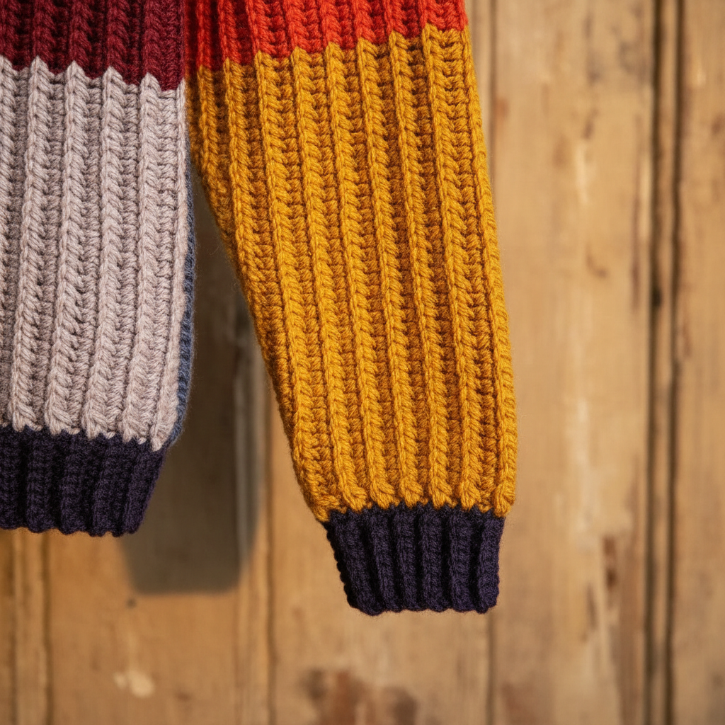 Boxy Checks Crochet Sweater Pattern (PDF Download)