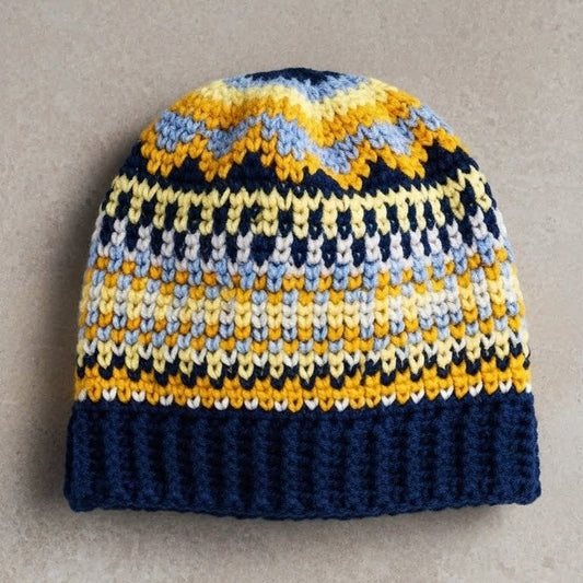 Crochet Colorwork Hat Pattern (PDF Download)