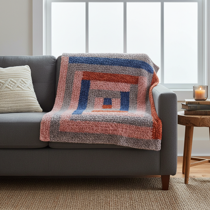 Framed Squares Crochet Blanket Pattern (PDF Download)