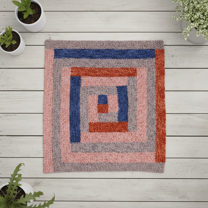 Framed Squares Crochet Blanket Pattern (PDF Download)