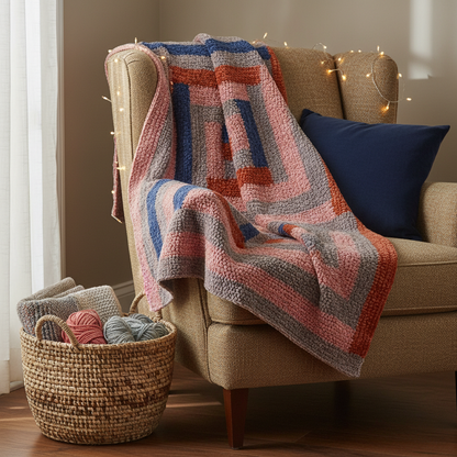 Framed Squares Crochet Blanket Pattern (PDF Download)