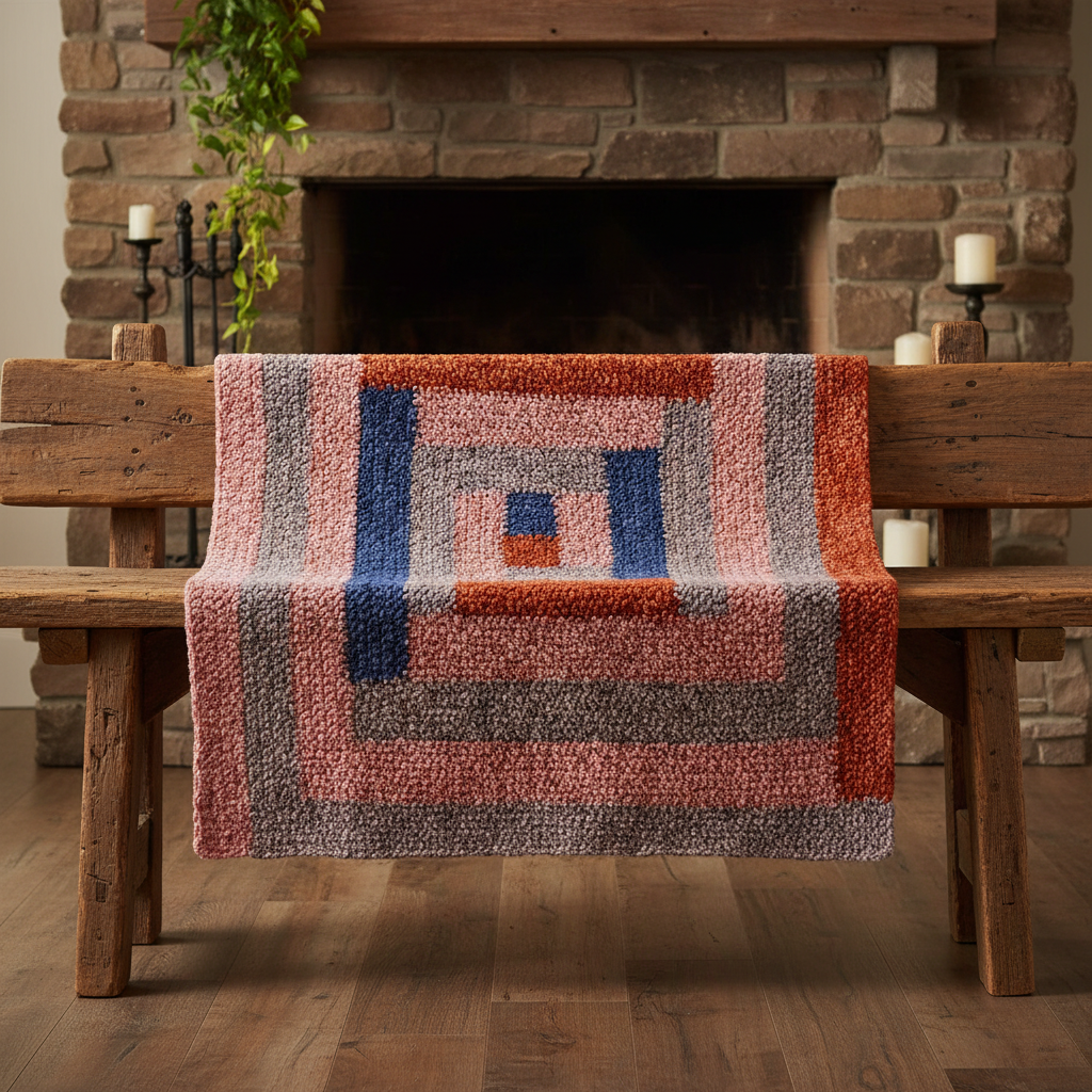 Framed Squares Crochet Blanket Pattern (PDF Download)