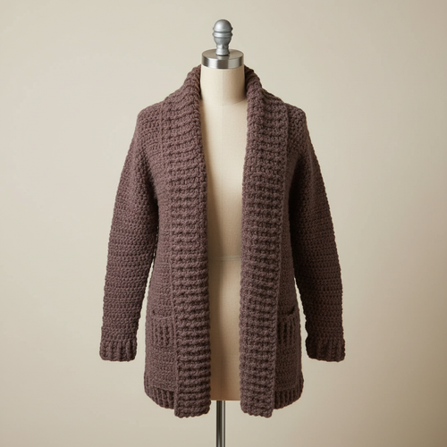 Layered Look Crochet Cardigan Pattern (PDF Download)