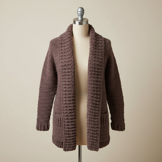 Layered Look Crochet Cardigan Pattern (PDF Download)