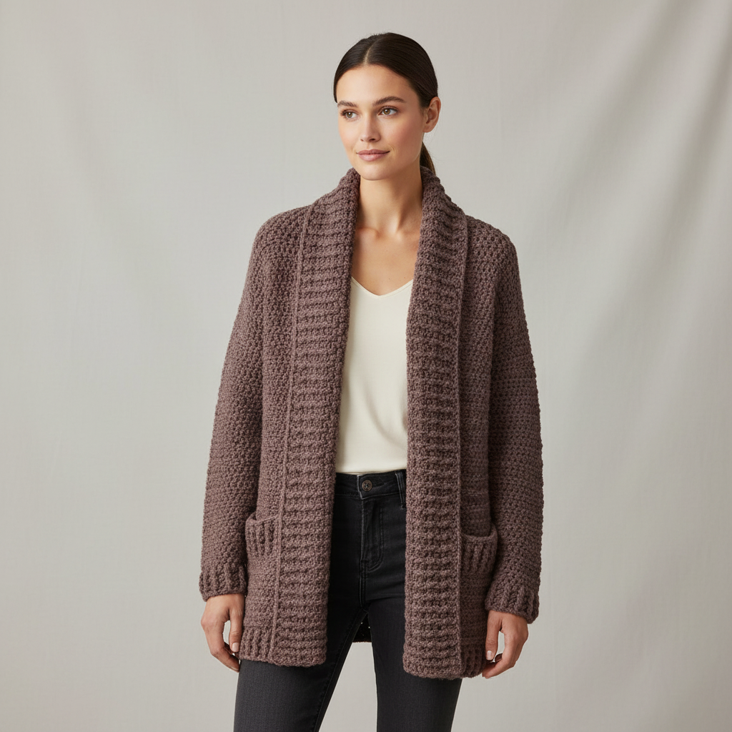 Layered Look Crochet Cardigan Pattern (PDF Download)