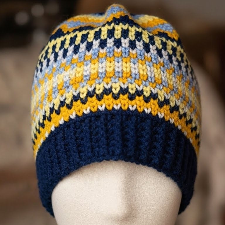 Lively Hues Crochet Hat Pattern (PDF Download)