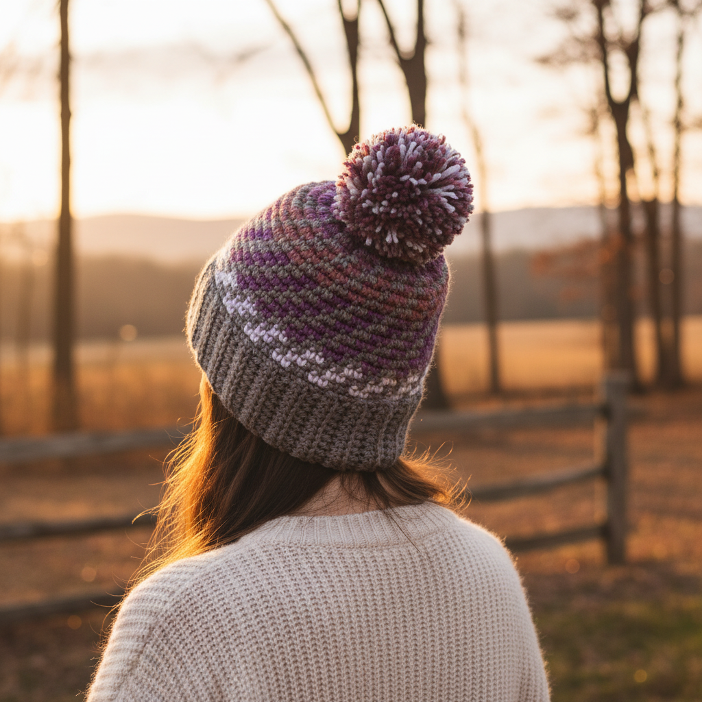 Modern Twist Crochet Hat Pattern (PDF Download)