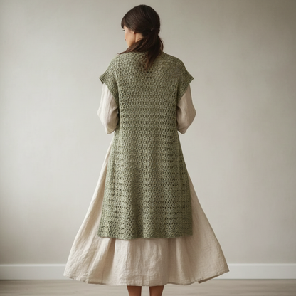 Refined Drape Crochet Cardigan Pattern (PDF Download)