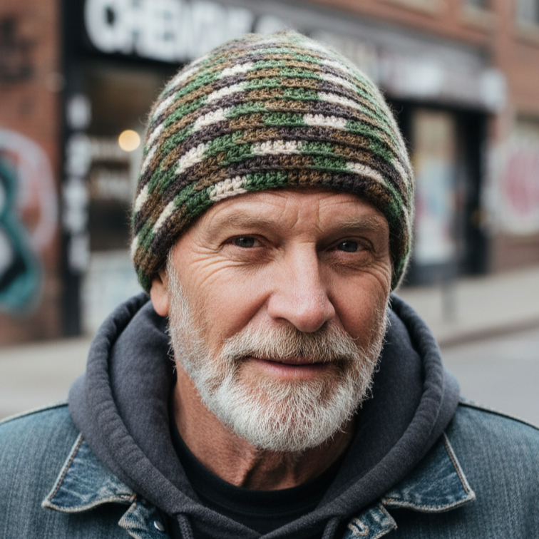 Rustic Color Mix Crochet Hat (PDF Download)