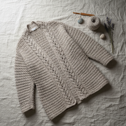 Soft Silhouette Cardigan Crochet Pattern (PDF Download)