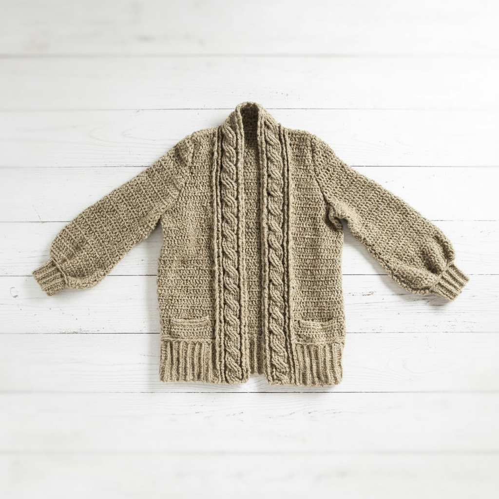 Structured Lines Crochet Cardigan Pattern (PDF Download)