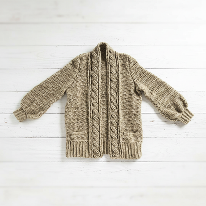 Structured Lines Crochet Cardigan Pattern (PDF Download)