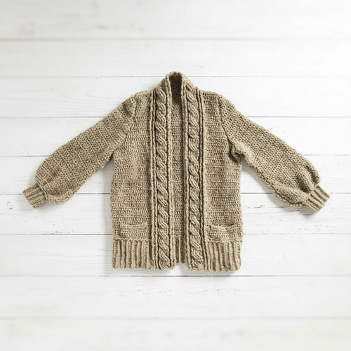 Structured Lines Crochet Cardigan Pattern (PDF Download)