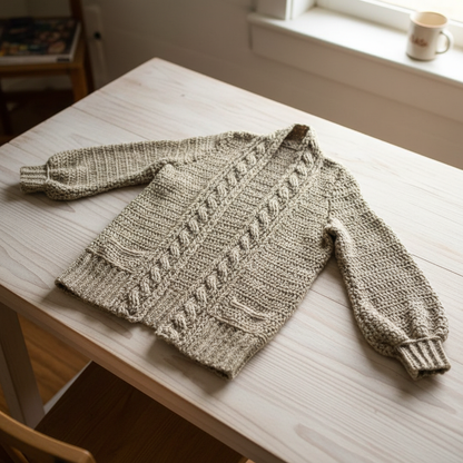 Structured Lines Crochet Cardigan Pattern (PDF Download)