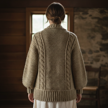 Structured Lines Crochet Cardigan Pattern (PDF Download)