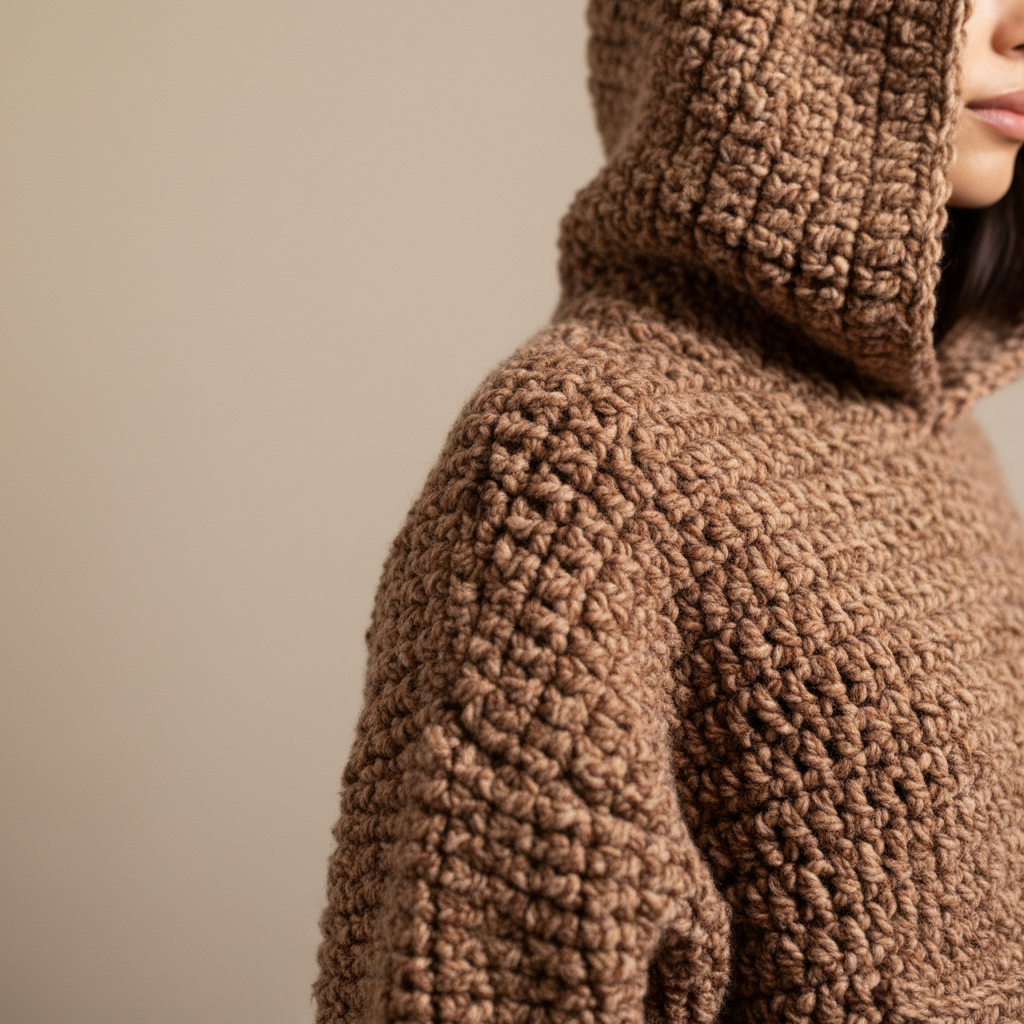 Teddy Comfort Crochet Blanket Hoodie Pattern (PDF Download)