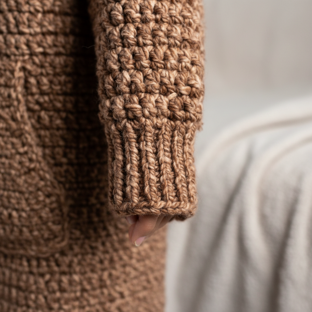Teddy Comfort Crochet Blanket Hoodie Pattern (PDF Download)
