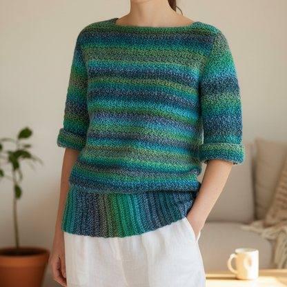 Tropical Breeze Crochet Pullover Pattern (PDF Download)
