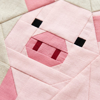 Piglet Quilt Block FPP Pattern - 3 Sizes (PDF Download)